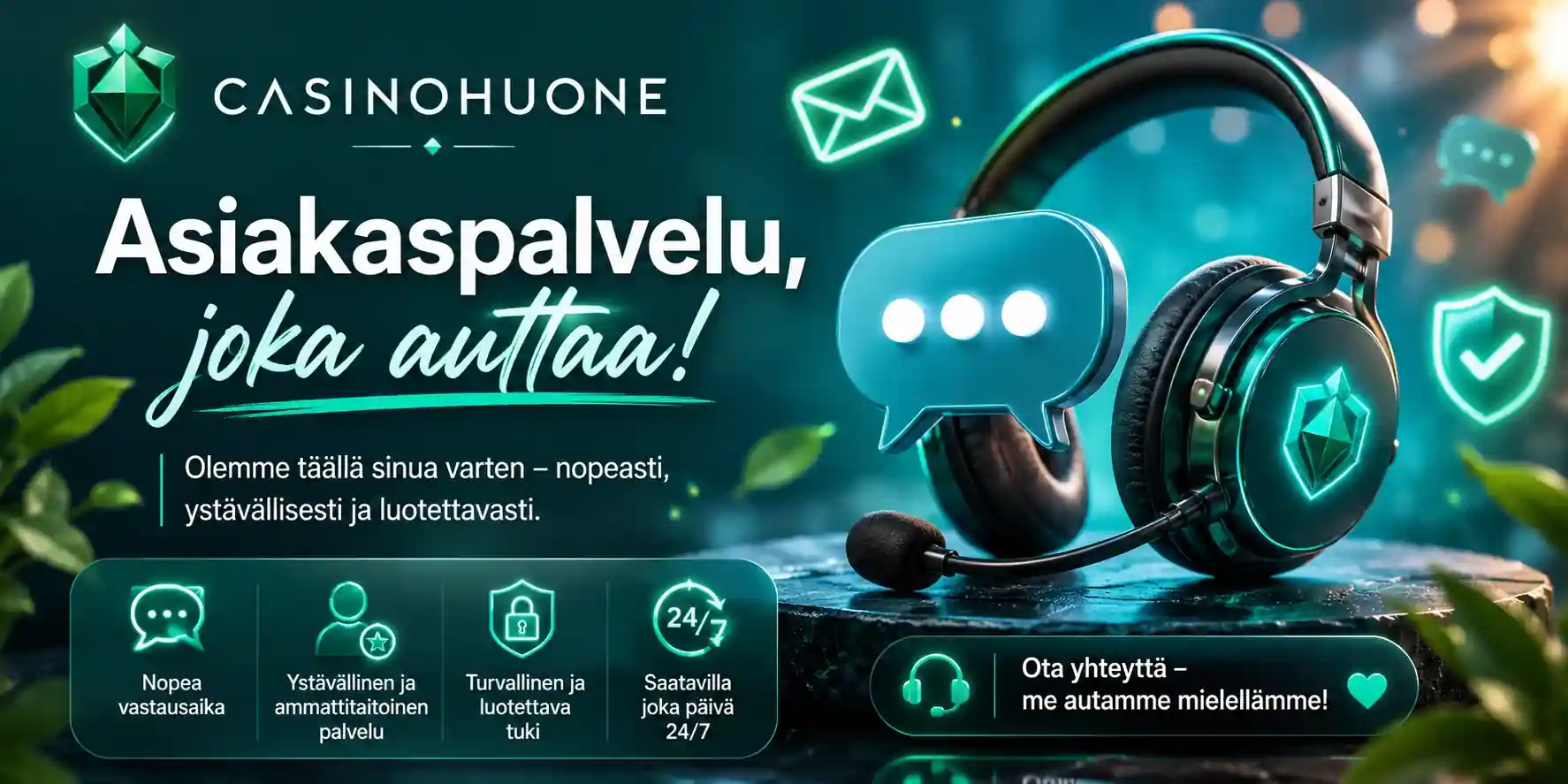 Asiakaspalvelu Apuna Kuulokemikrofoni ja palvelun nopea tuki