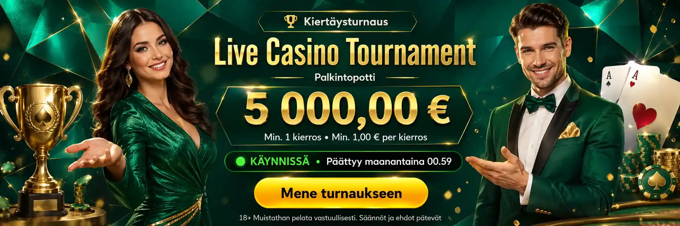 Live Casino Turnaus Live casino turnaus ja palkintopotti