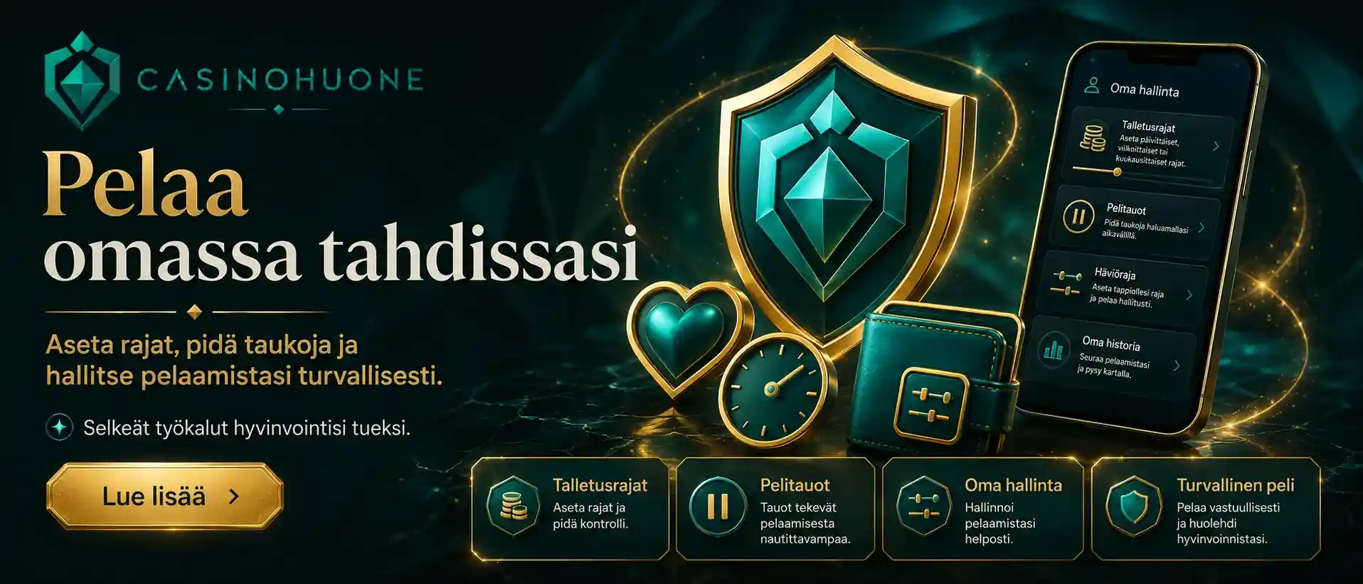 Pelaa Omassa Tahdissa Pelaajan oma hallinta ja rajoitukset pelissä